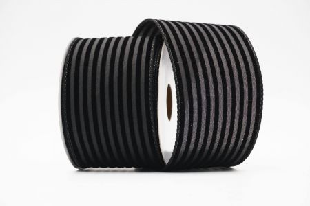 Striped Wired Ribbon_KF6685GC-53-53_Black